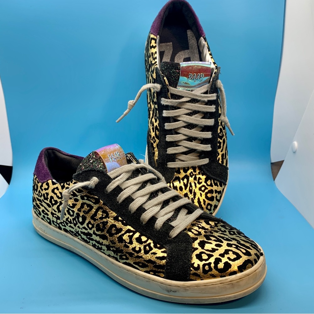 P448 Metallic Leopard Sneaker